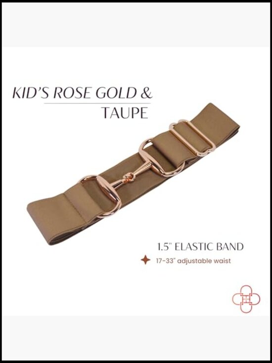 Equestrian Belt, 1.5 inch Adjustable Elastic Riding Belt for Breeches with Rose main image 3